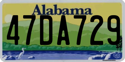 AL license plate 47DA729