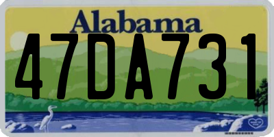 AL license plate 47DA731