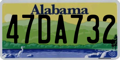AL license plate 47DA732