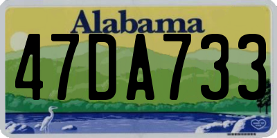 AL license plate 47DA733