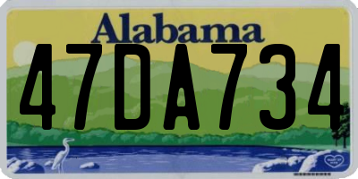 AL license plate 47DA734
