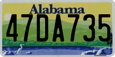 AL license plate 47DA735