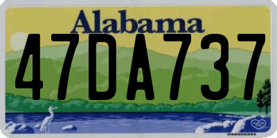 AL license plate 47DA737