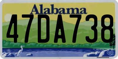 AL license plate 47DA738