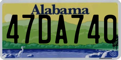 AL license plate 47DA740