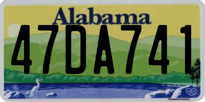 AL license plate 47DA741