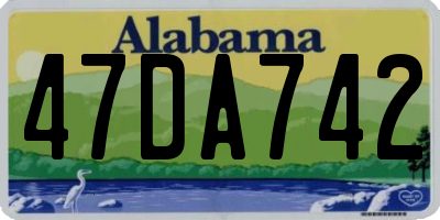 AL license plate 47DA742