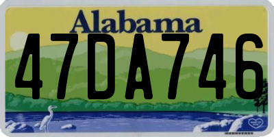 AL license plate 47DA746