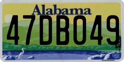 AL license plate 47DB049