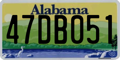 AL license plate 47DB051