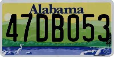 AL license plate 47DB053