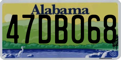 AL license plate 47DB068
