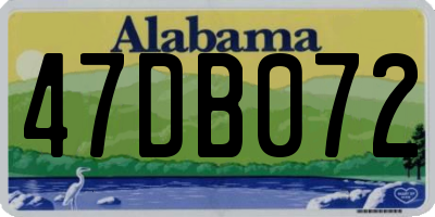 AL license plate 47DB072