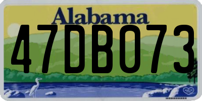 AL license plate 47DB073