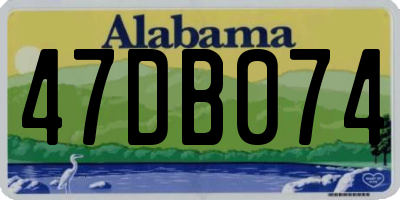 AL license plate 47DB074