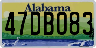 AL license plate 47DB083