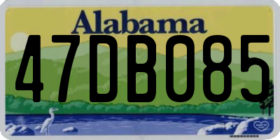 AL license plate 47DB085