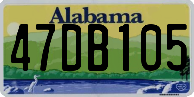 AL license plate 47DB105