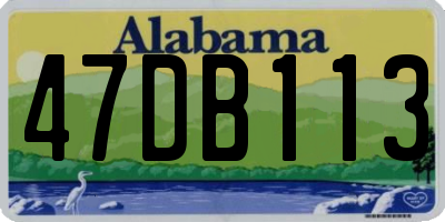 AL license plate 47DB113