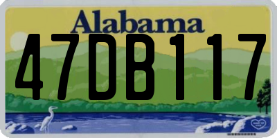 AL license plate 47DB117