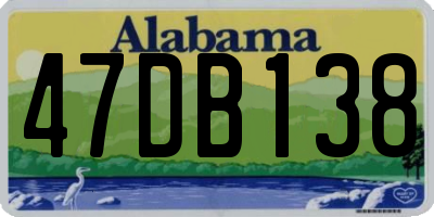 AL license plate 47DB138