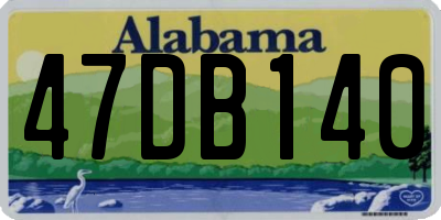 AL license plate 47DB140