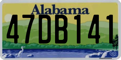 AL license plate 47DB141