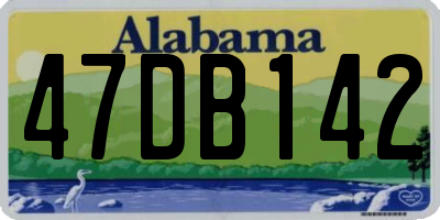 AL license plate 47DB142