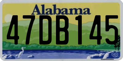 AL license plate 47DB145