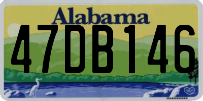 AL license plate 47DB146