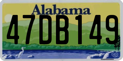 AL license plate 47DB149