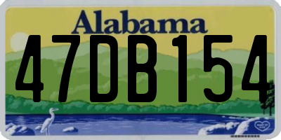 AL license plate 47DB154