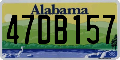AL license plate 47DB157