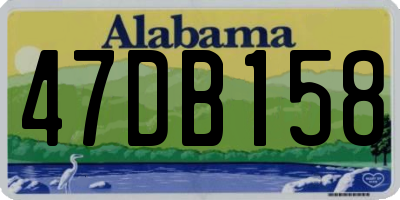AL license plate 47DB158