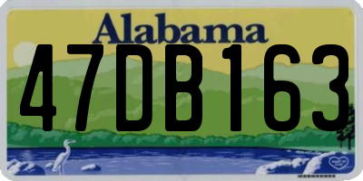 AL license plate 47DB163