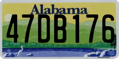 AL license plate 47DB176