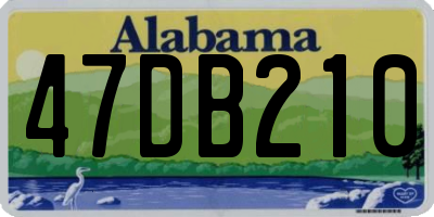 AL license plate 47DB210