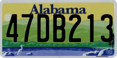AL license plate 47DB213