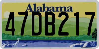 AL license plate 47DB217