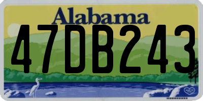 AL license plate 47DB243