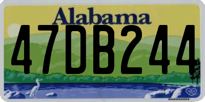 AL license plate 47DB244
