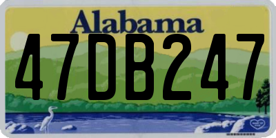 AL license plate 47DB247