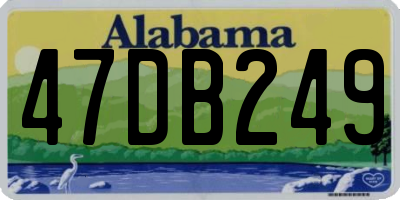 AL license plate 47DB249