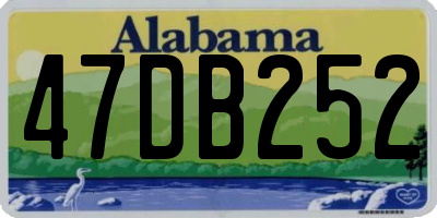 AL license plate 47DB252