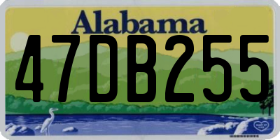 AL license plate 47DB255
