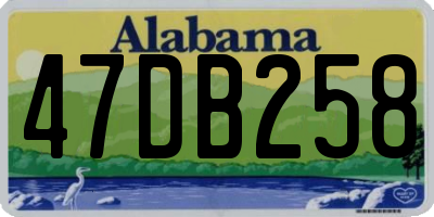 AL license plate 47DB258