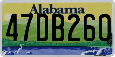 AL license plate 47DB260