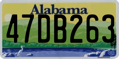 AL license plate 47DB263