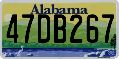 AL license plate 47DB267
