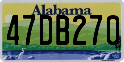 AL license plate 47DB270